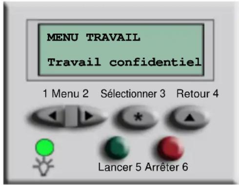 LEXMARK MX4500 - Comment imprimer des travaux confidentiels ? - 1