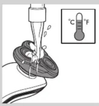 PHILIPS Senso Touch 2D RQ1168 - Cleaning the shaving unit - 1