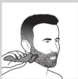 PHILIPS Senso Touch 2D RQ1168 - Using the Beard Styler attachment with comb - 4