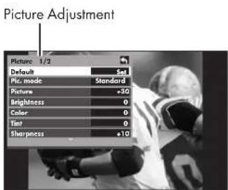 HP Pavilion PL4200N - Picture adjustment - 1