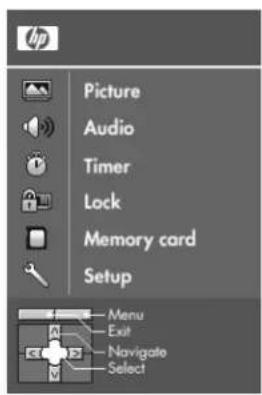 HP Pavilion PL4200N - Using the Onscreen Navigation Menus - 2
