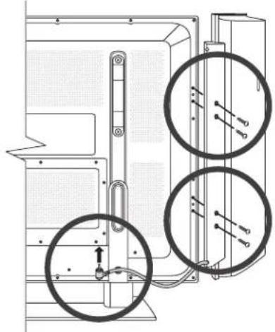 HP PL5060N - Fixation et branchement des haut-parleurs du téléviseur - 2