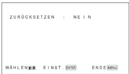 SONY PFM42B2 - Zurücksetzen der Optionen im Menu BILDEINST. auf ihre ursprünglichen Werte - 1