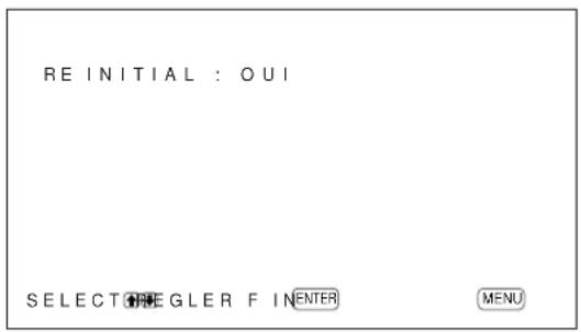 SONY PFM42B2 - Restauration des réglages par défaut des options du menu CTRL IMAGE - 2