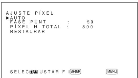 SONY PFM42B2 - Pulse / para desplazar el cursor (▶) hasta "AJUSTE PIxEL" y pulse ENTER. - 1