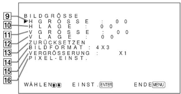 SONY PFM42B2 - Menu BILDGRösSE - 1