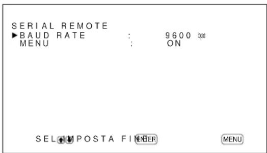 SONY PFM42B2 - Nel menu CONFIG (2/2), premere / per spostare il cursore () su "SERIAL REMOTE", quindi premere ENTER. - 1