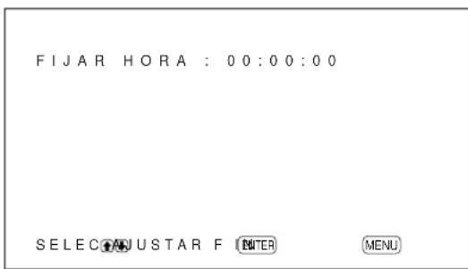 SONY PFM42B2 - En el menu CONFIG (2/2), pulse / para desplazar el cursor (▶) hasta “FIJAR HORA” y pulse ENTER. - 1