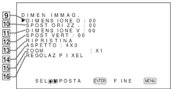 SONY PFM42B2 - Menu DIMEN IMMAG. - 1