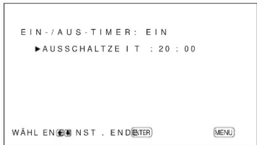 SONY PFM42B2 - Der Ausschalt-Timer (nur PFM42B2E) - 2