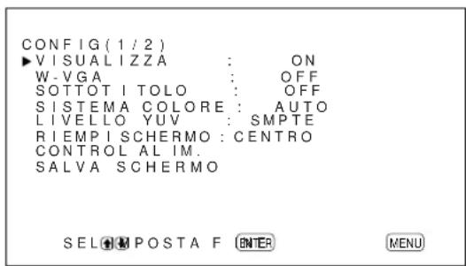 SONY PFM42B2 - Premere / per spostare il cursore () su "CONFIG", quindi premere ENTER. - 1
