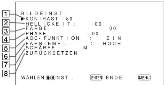 SONY PFM42B2 - Menu BILDEINST. - 1