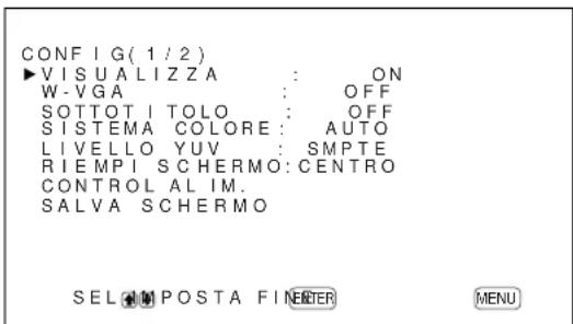SONY PFM42B2 - Premere / per spostare il cursore (▶) su "CONFIG", quindi premere ENTER. - 1