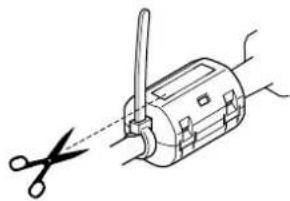 SONY PFM42B2 - Anbringen des Ferritkersns (nur PFM-42B2E) - 3