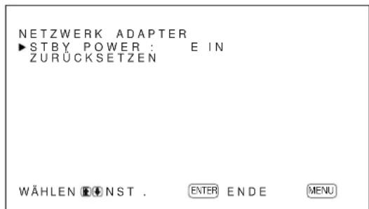 SONY PFM42B2 - Einstellen der Stromversorgung des Netzwerkadapters - 3