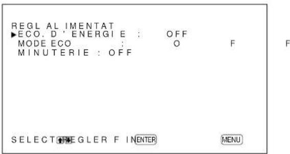 SONY PFM42B2 - Activation/désactivation de la fonction de timer - 1