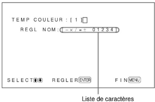 SONY PFM42B2 - Lorsque vous selectionnez une valeur comprise entre "1" et "6" - 3