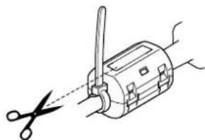 SONY PFM42B2 - Attaching the ferrite core (PFM42B2/42B2E only) - 3