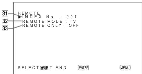 SONY PFM42B2 - REMOTE menu - 1