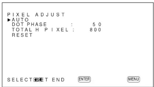 SONY PFM42B2 - Press / to move the cursor (▶) to "PIXEL ADJUST" and press ENTER. - 1