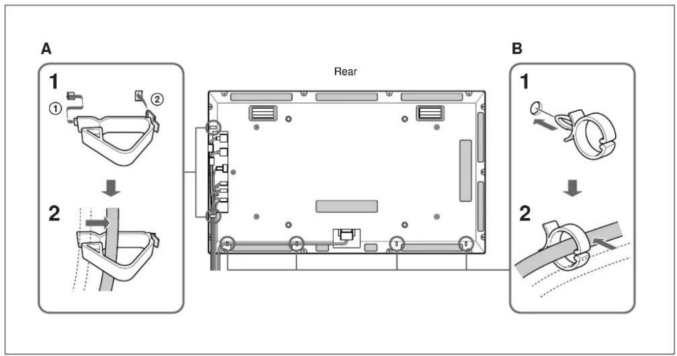 SONY PFM42B2 - Using the cable holders - 1