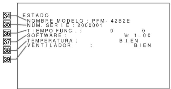 SONY PFM42B2 - Menu ESTADO - 1