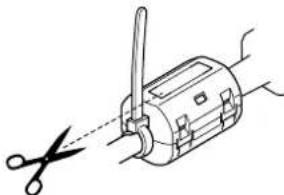 SONY PFM42B2 - Fixation du noyau de ferrite (PFM42B2/42B2E uniquement) - 3