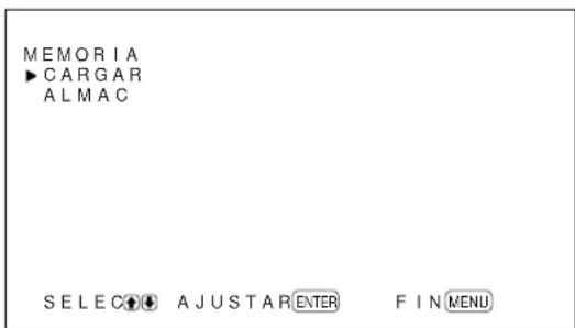 SONY PFM42B2 - Pulse / para desplazar el cursor (▶) hasta "MEMORIA" y pulse ENTER. - 1