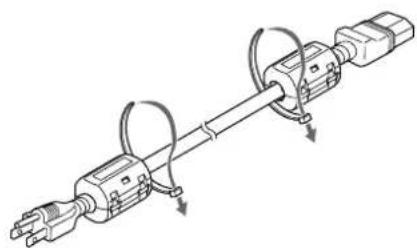 SONY PFM42B2 - Anbringen des Ferritkersns (nur PFM-42B2E) - 2