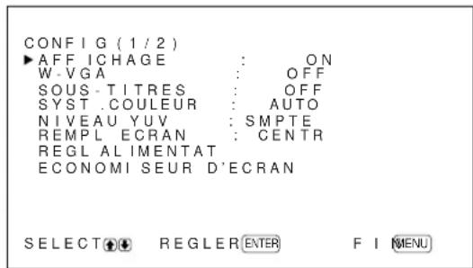 SONY PFM42B2 - Réglage de l'alimentation de l'adaptateur réseau - 2