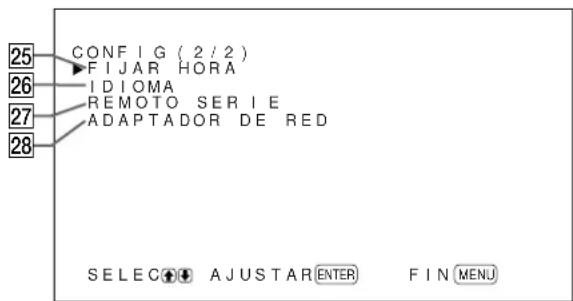 SONY PFM42B2 - Menu CONFIG - 2