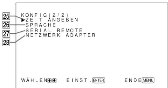 SONY PFM42B2 - Menu KONFIG - 2