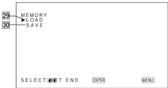 SONY PFM42B2 - MEMORY menu - 1