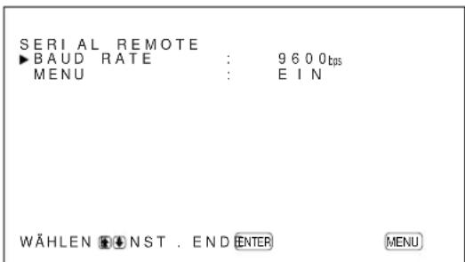 SONY PFM42B2 - Einstellen der Baud-Rate - 3