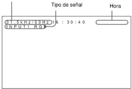 SONY PFM42B2 - Lista de información sobre la seals de entrada - 1