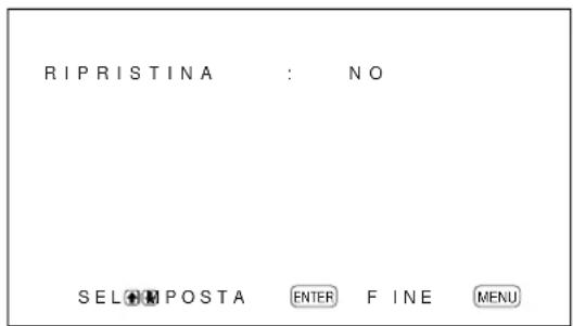 SONY PFM42B2 - Ripristino delle voci del menu CTRL IMMAG. alle impostazioni originali - 1