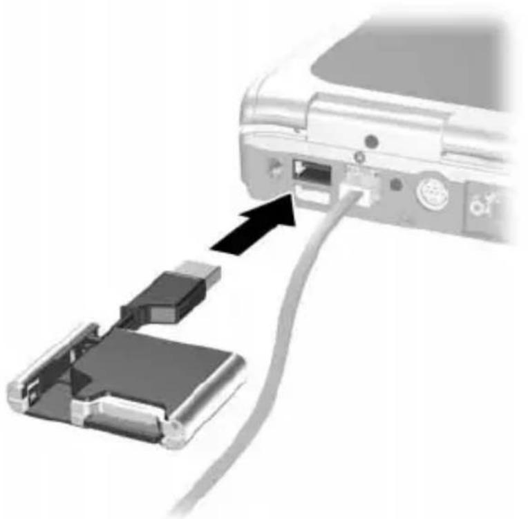 HP Compaq 6510b - Conexión de la Unidad digital a un Puerto USB - 3