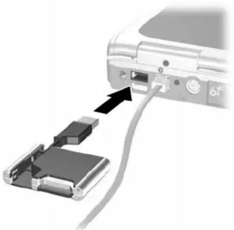 HP Compaq 6510b - Collegamento del Digital Drive a una porta USB - 3