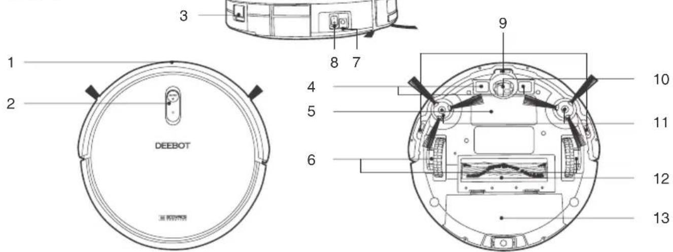 ECOVACS DEEBOT N79SE - Product Diagram - 1