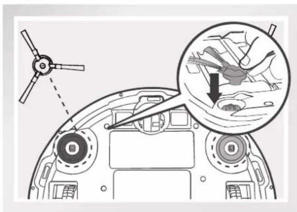 ECOVACS DEEBOT N79T - Installazione delle spazzole laterali - 1