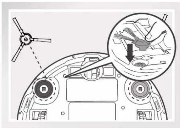 ECOVACS DEEBOT N79T - Colocación de los cepillos laterales - 1