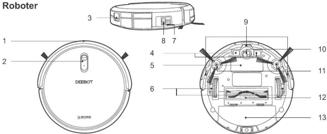 ECOVACS DEEBOT N79T - Produktzeichnung - 1