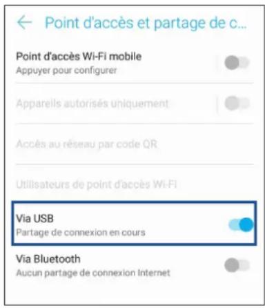 ASUS ZenFone Live L2 - Partage de connexion USB - 1