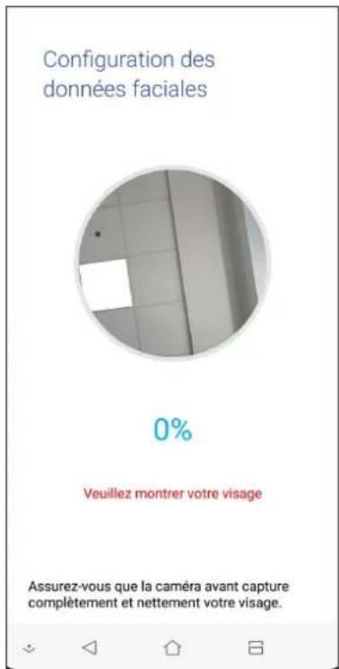 ASUS ZenFone Live L2 - Configurer le déverrouillage par reconnaissance faciale à partir du menu des paramètres - 6