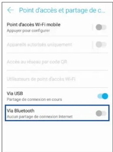 ASUS ZenFone Live L2 - Partage de connexion bluetooth - 1