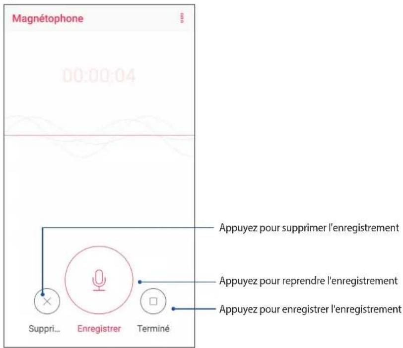 ASUS ZenFone Live L2 - Suspendre un enregistrement - 1
