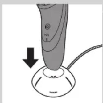 PHILIPS AquaTouch AT884 - Opladning i opladeenheden (kun AT941/AT940) - 1