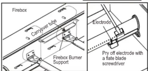 CHAR BROIL Performance 463274419 - Correct burner-tovalve engagement - 3