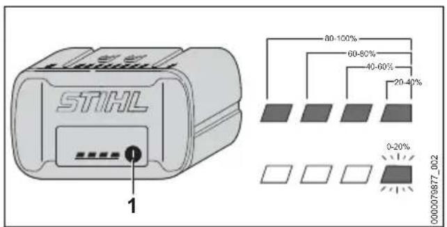 STIHL HLA 86 - Ladezustand anzeigen - 1