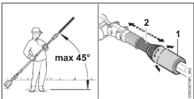STIHL HLA 86 - Regolare la lunghezza dello stelo (HLA 86) - 1